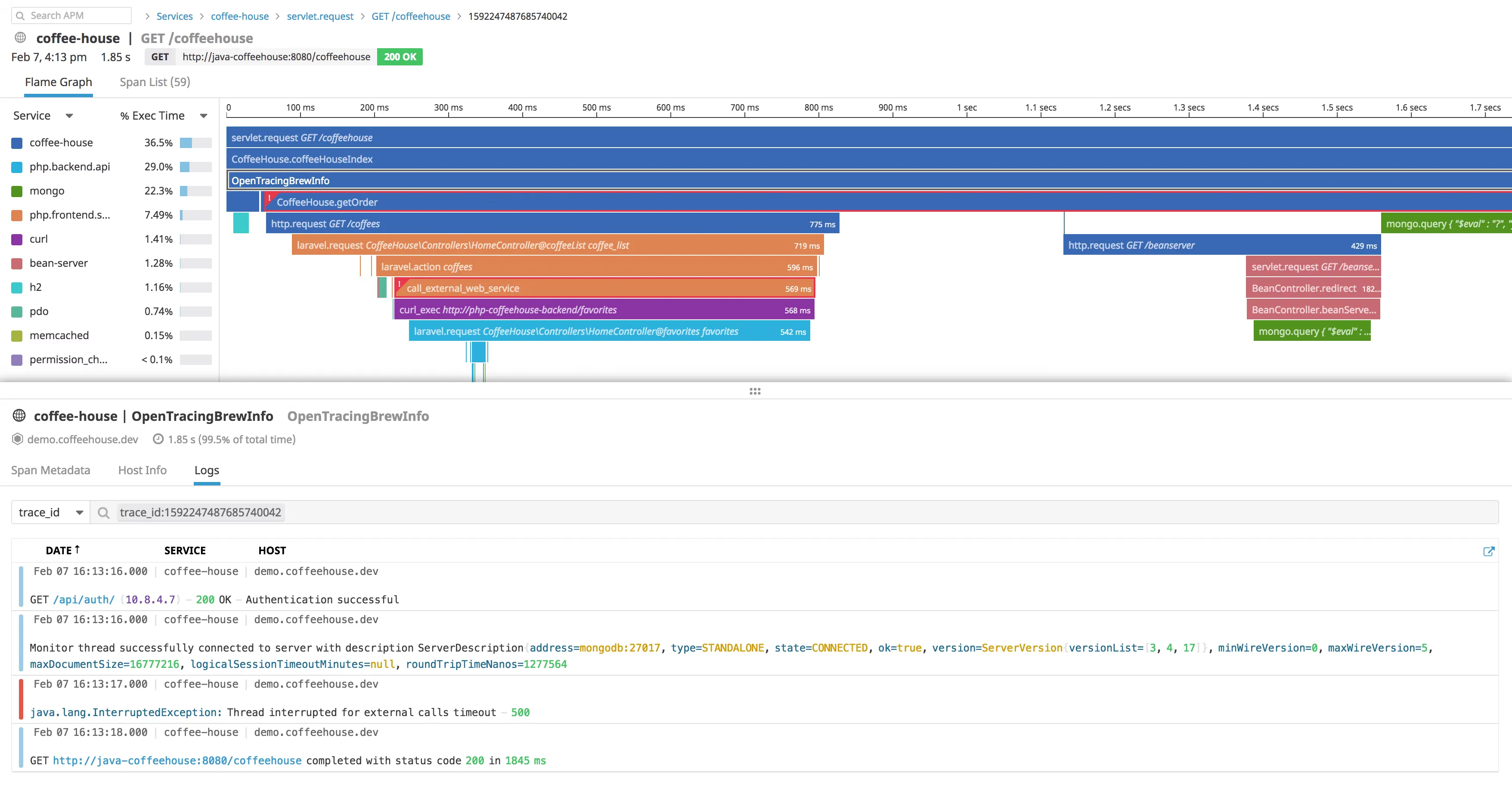 Distributed Tracing Tool - Datadog